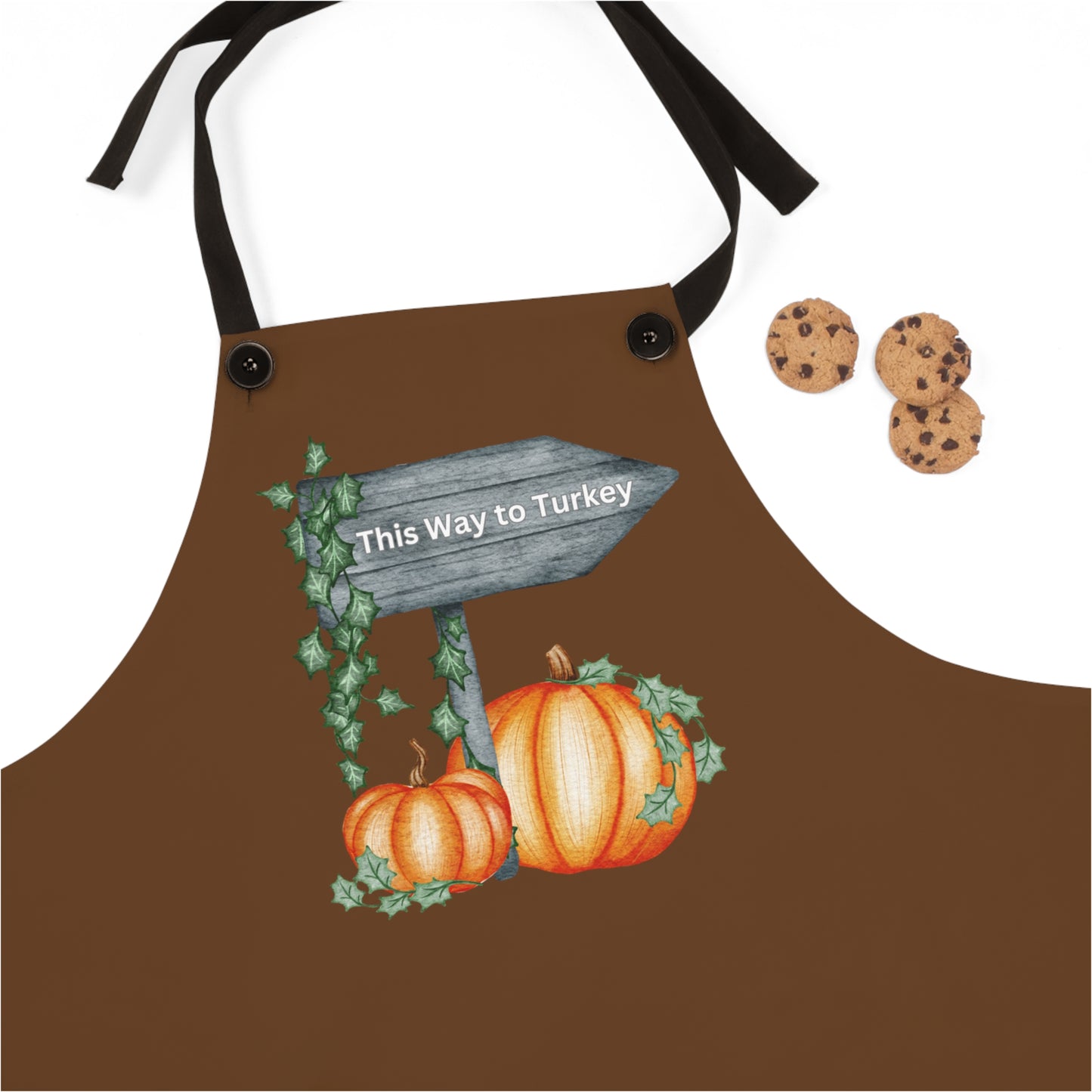 Turkey Day Adventure Fall Pumpkin Apron, Thanksgiving Apron