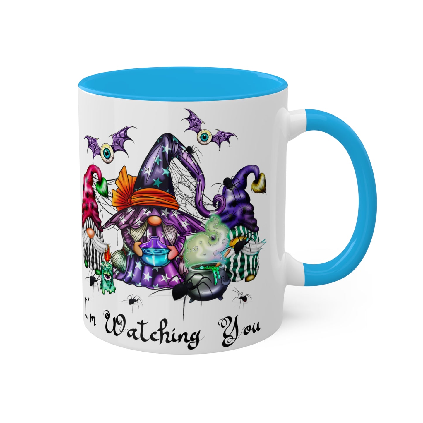 I'm watching you - Hallwoeen gnome 2 Color Mug, 11oz