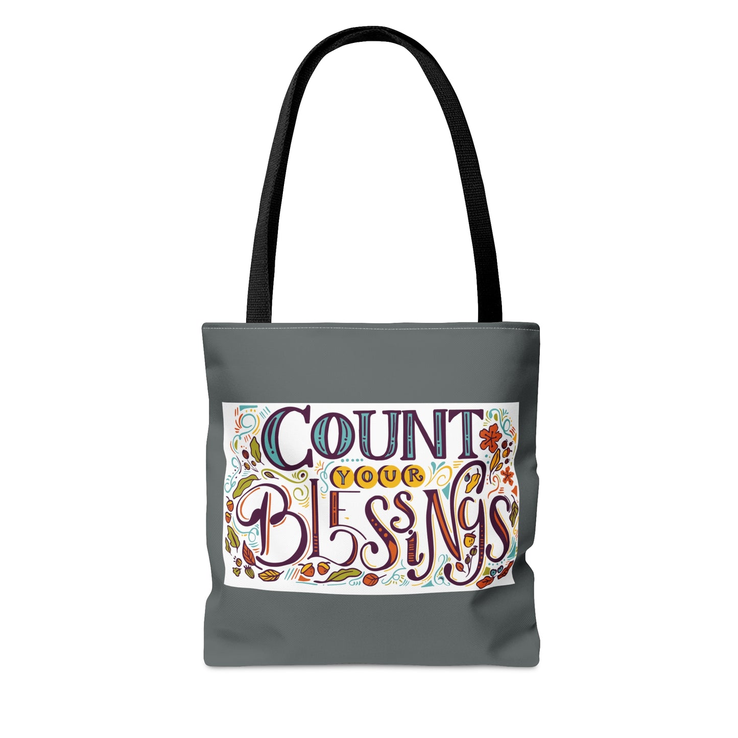 Count Your Blessings Tote Bag - Holiday Tote Bag - Fall Tote Bag - Re-uasable Grocery Bag