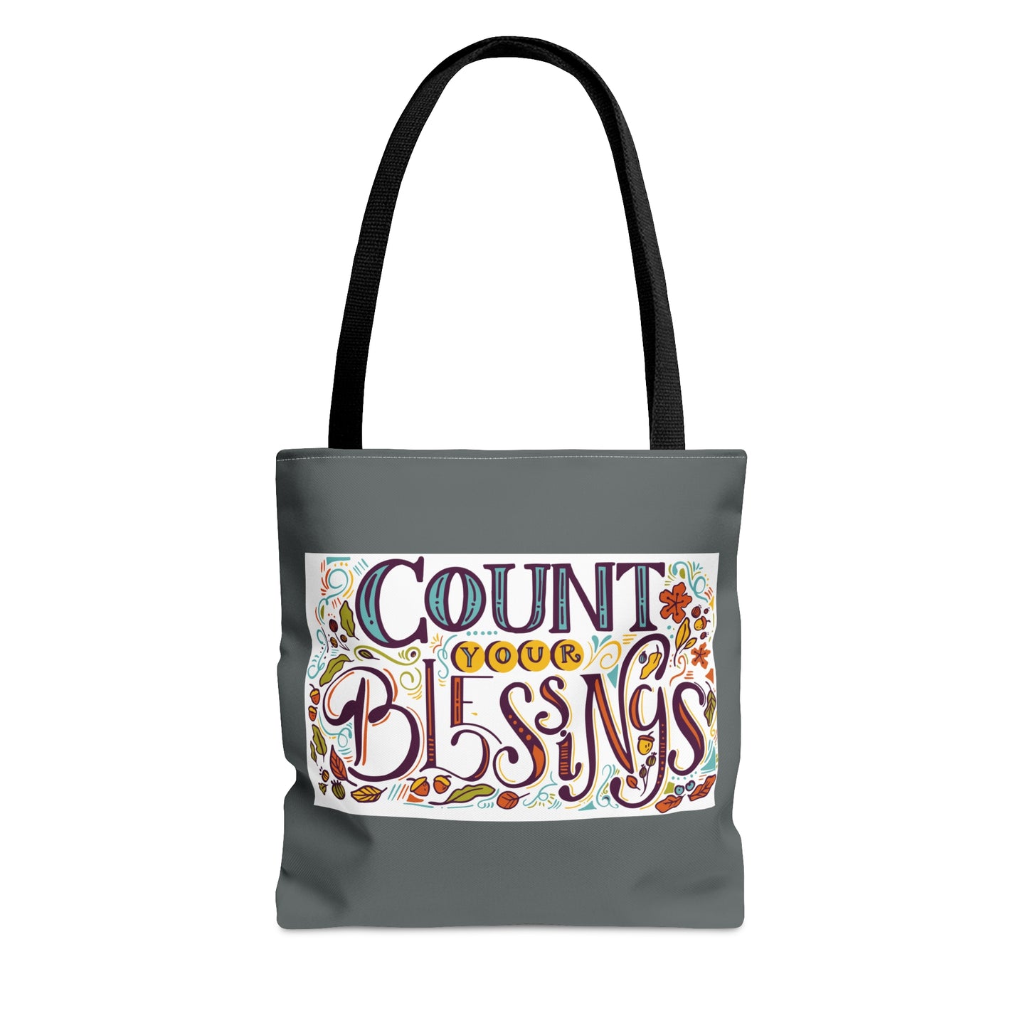 Count Your Blessings Tote Bag - Holiday Tote Bag - Fall Tote Bag - Re-uasable Grocery Bag