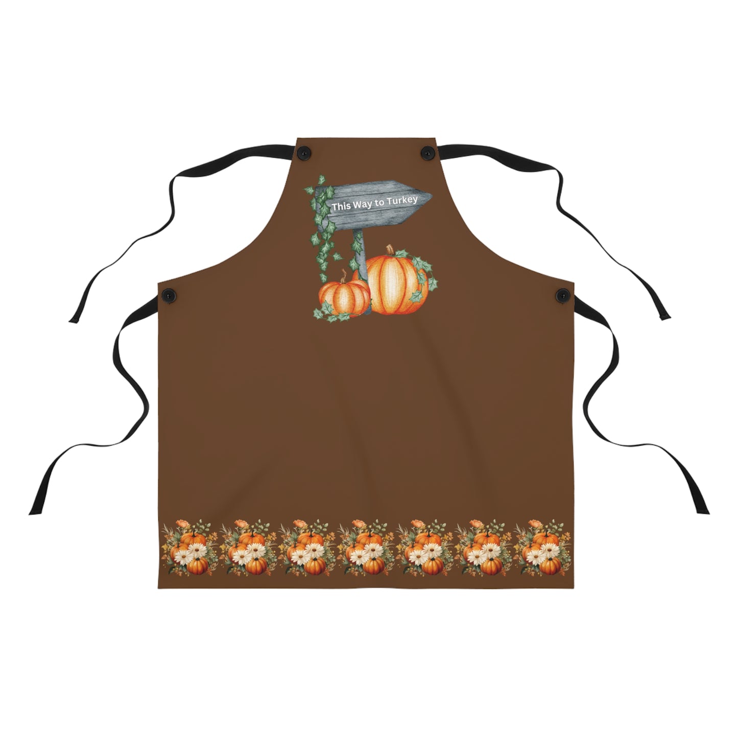 Turkey Day Adventure Fall Pumpkin Apron, Thanksgiving Apron