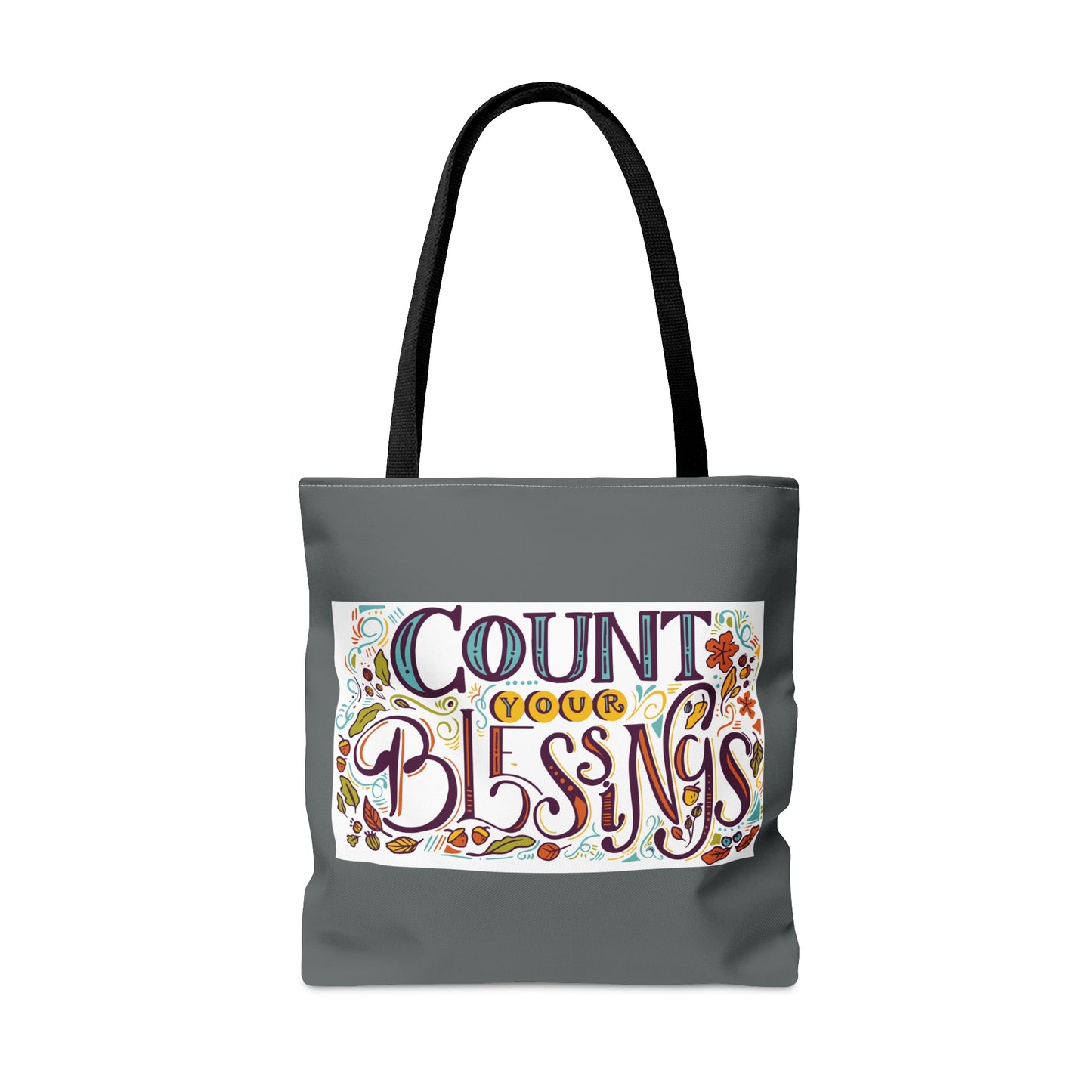 Count Your Blessings Tote Bag - Holiday Tote Bag - Fall Tote Bag - Re-uasable Grocery Bag