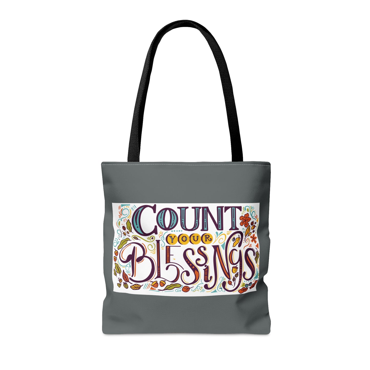 Count Your Blessings Tote Bag - Holiday Tote Bag - Fall Tote Bag - Re-uasable Grocery Bag