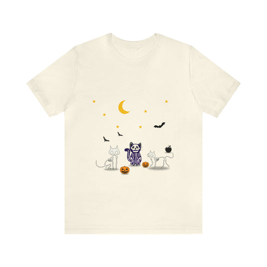 Halloween Cat Skeleton Shirt, Cute Halloween Shirt, Cat Holiday Shirt