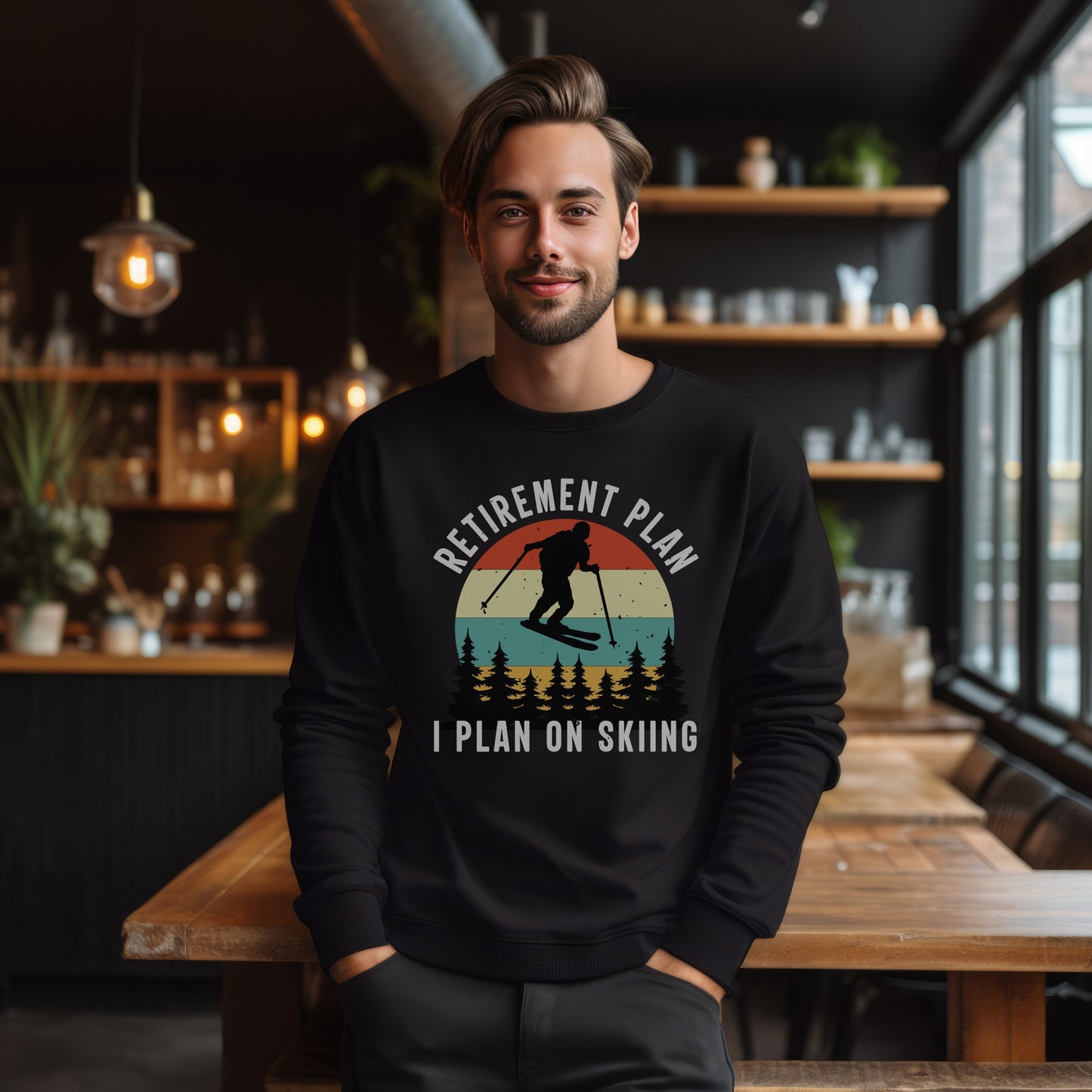Retirement Plan I Plan on Skiing - Unisex Heavy Blend™ Crewneck Sweatshirt