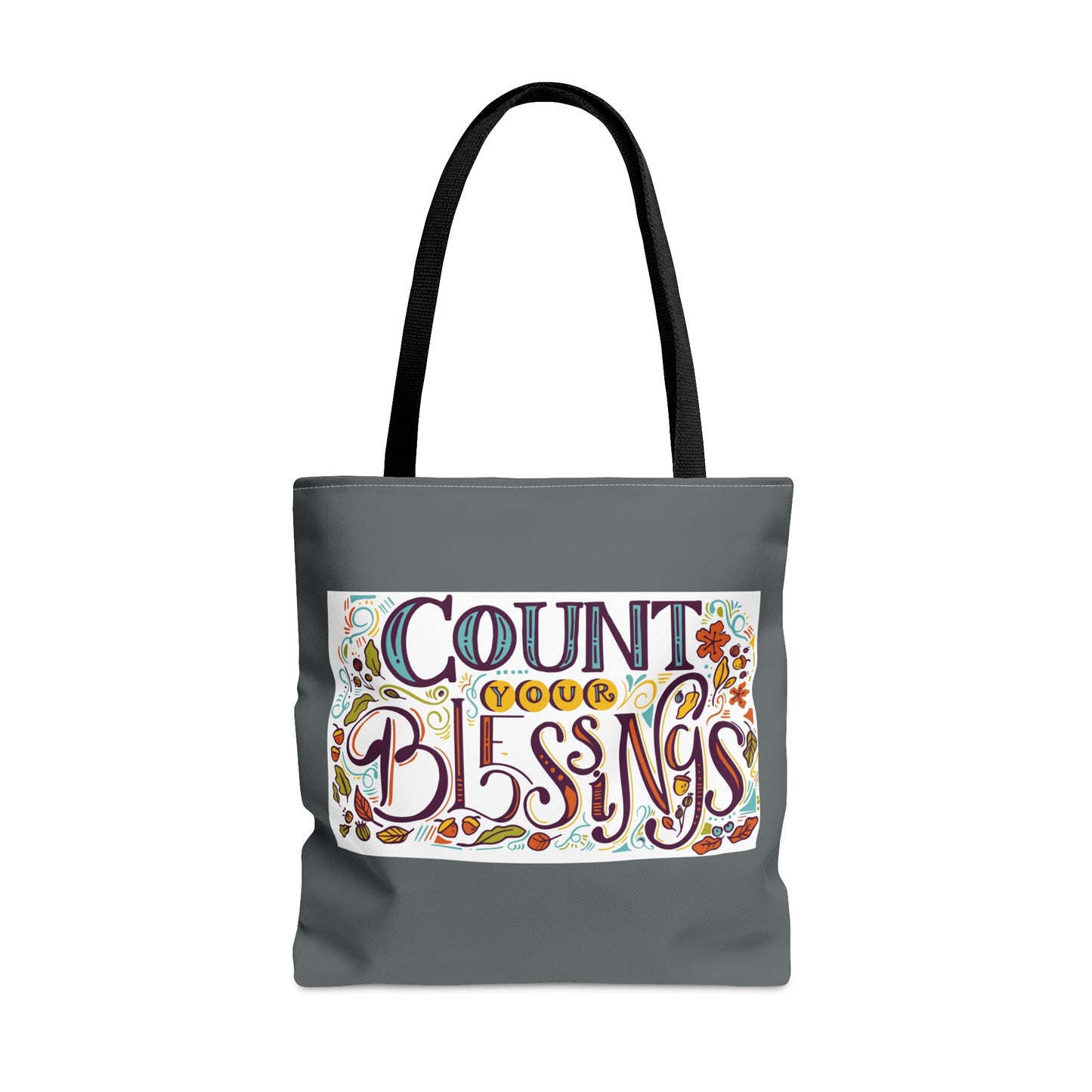 Count Your Blessings Tote Bag - Holiday Tote Bag - Fall Tote Bag - Re-uasable Grocery Bag