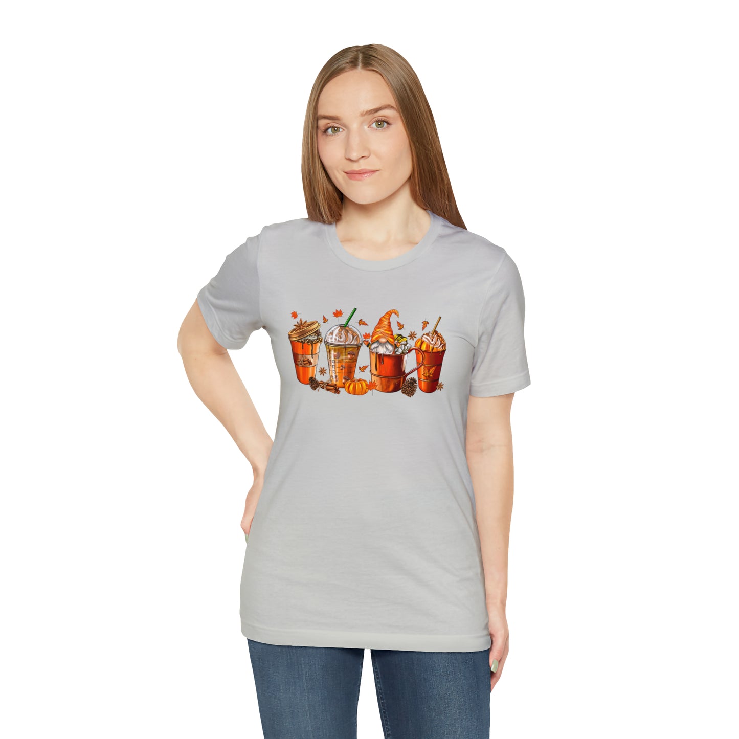 Gnomes & Gourmet Coffee Tee - Sip, Savor, and Embrace Autumn's Warmth, Holiday Tee Shirt