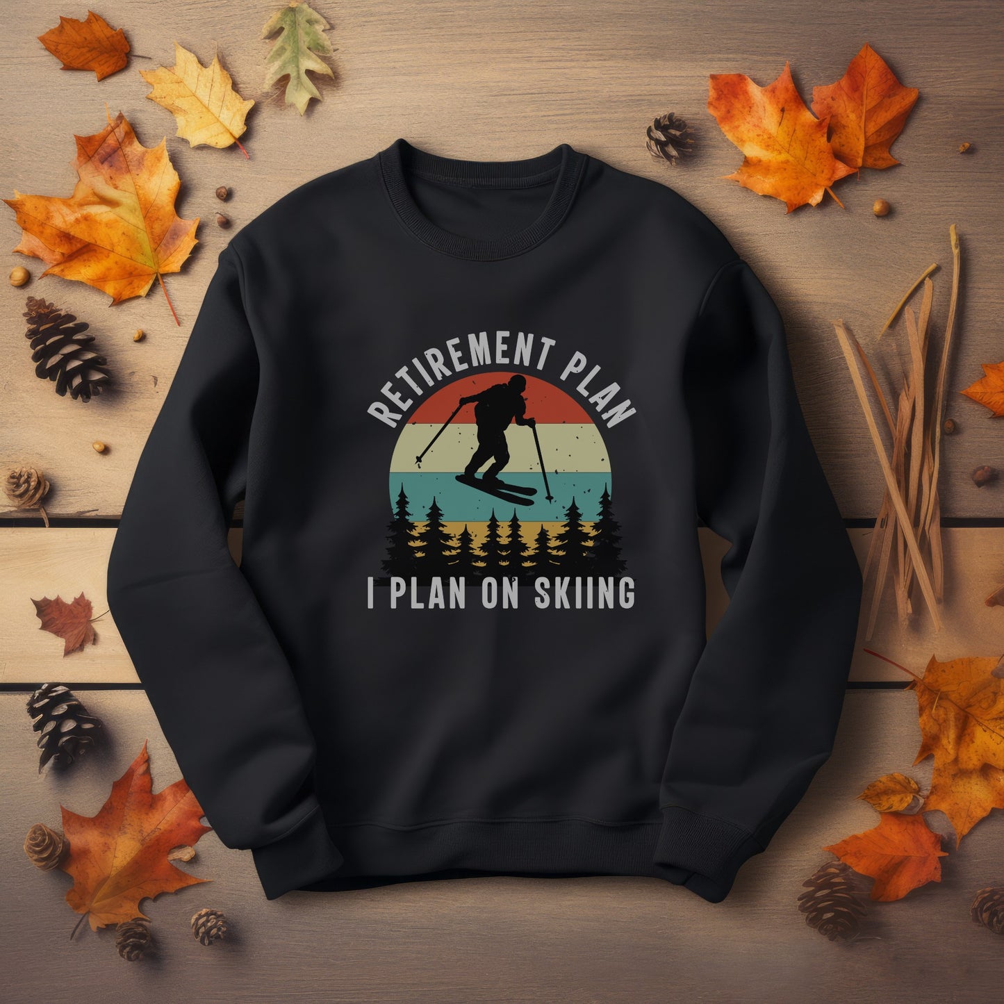 Retirement Plan I Plan on Skiing - Unisex Heavy Blend™ Crewneck Sweatshirt