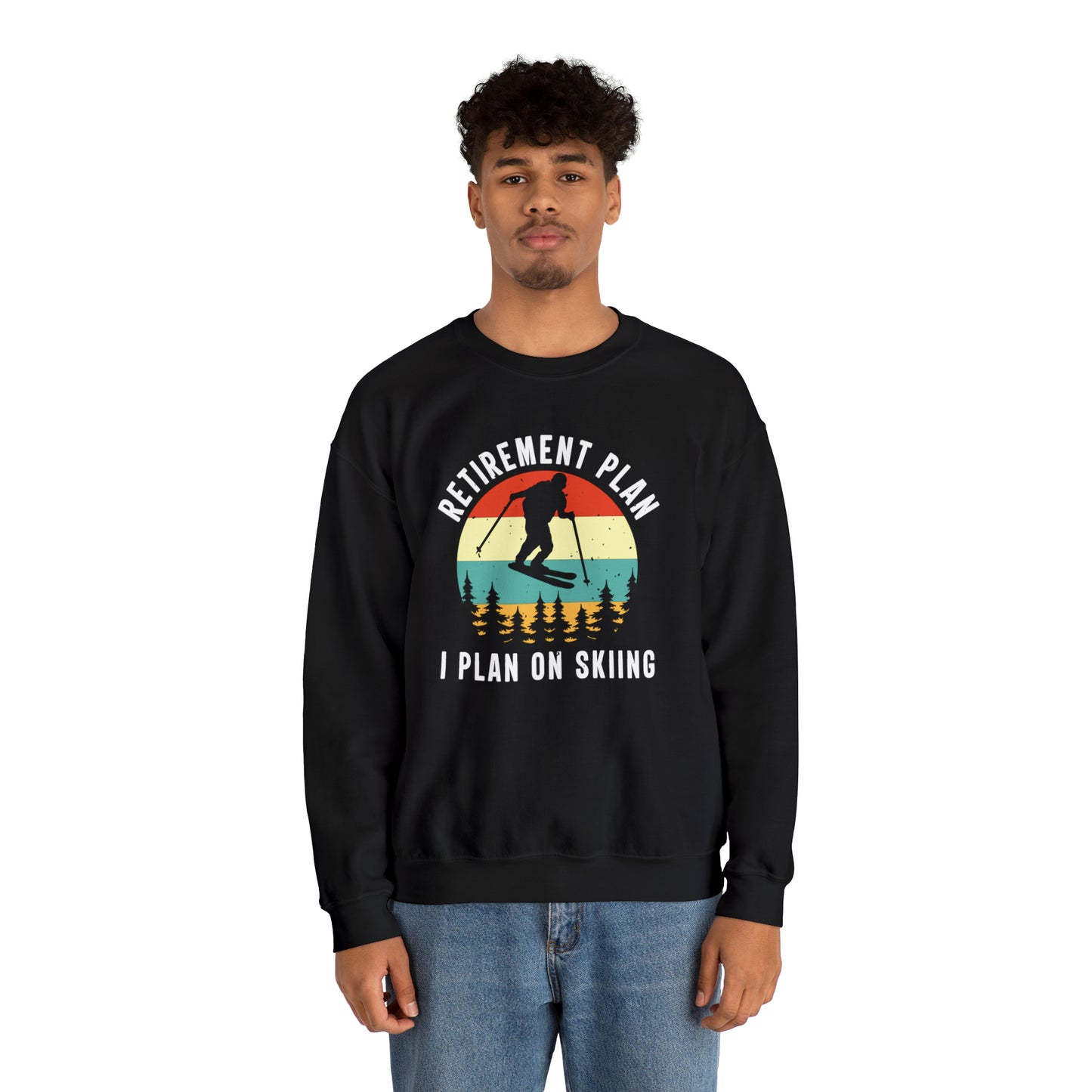 Retirement Plan I Plan on Skiing - Unisex Heavy Blend™ Crewneck Sweatshirt