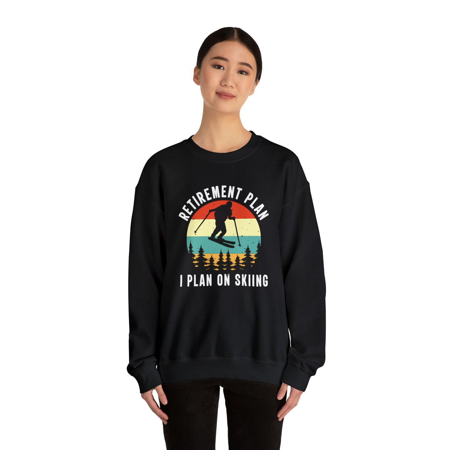 Retirement Plan I Plan on Skiing - Unisex Heavy Blend™ Crewneck Sweatshirt