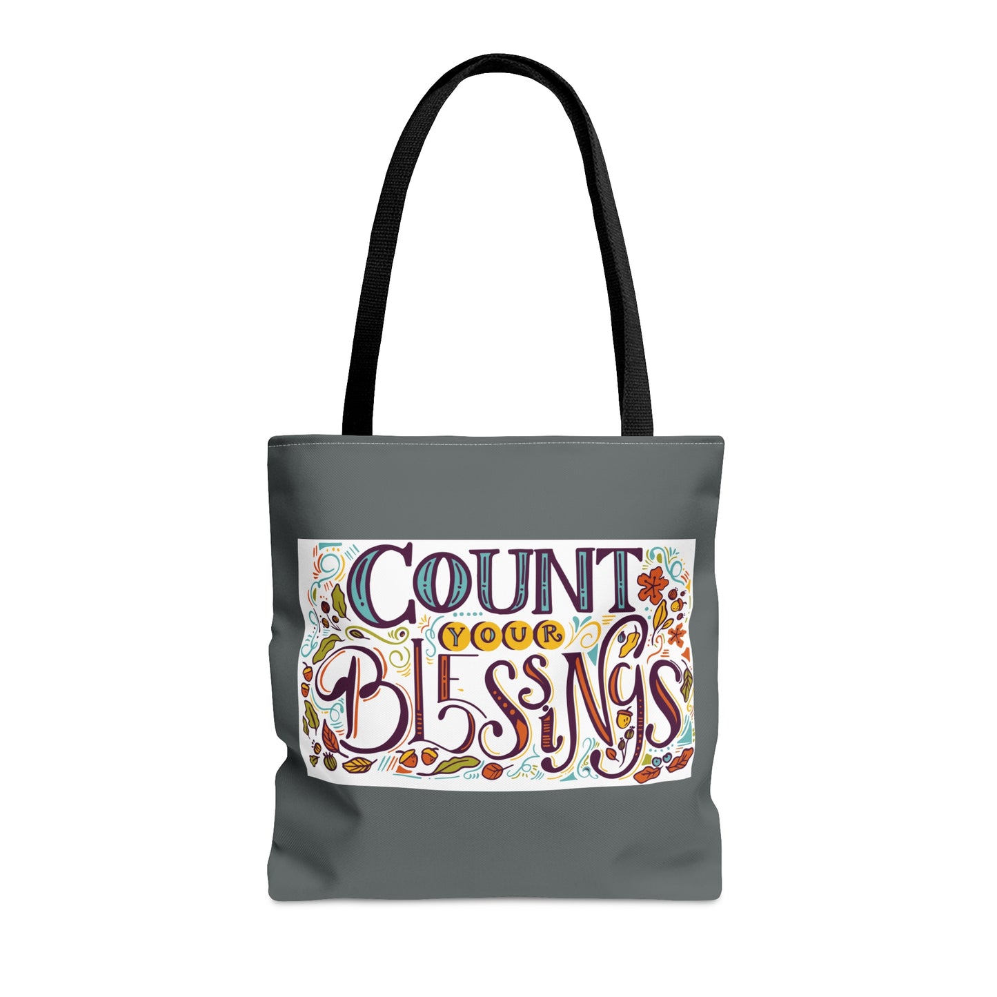 Count Your Blessings Tote Bag - Holiday Tote Bag - Fall Tote Bag - Re-uasable Grocery Bag