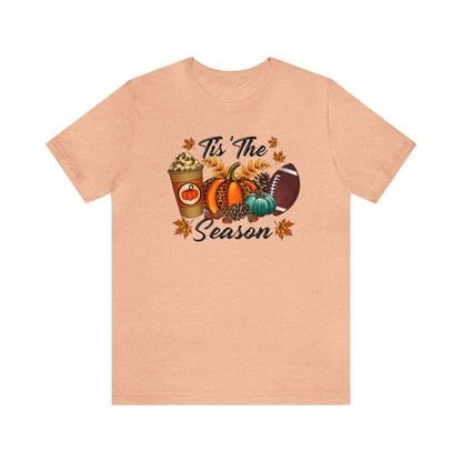 Tis' the Season Tee - Where Pumpkins, Pinecones, Coffee, and Football Unite!