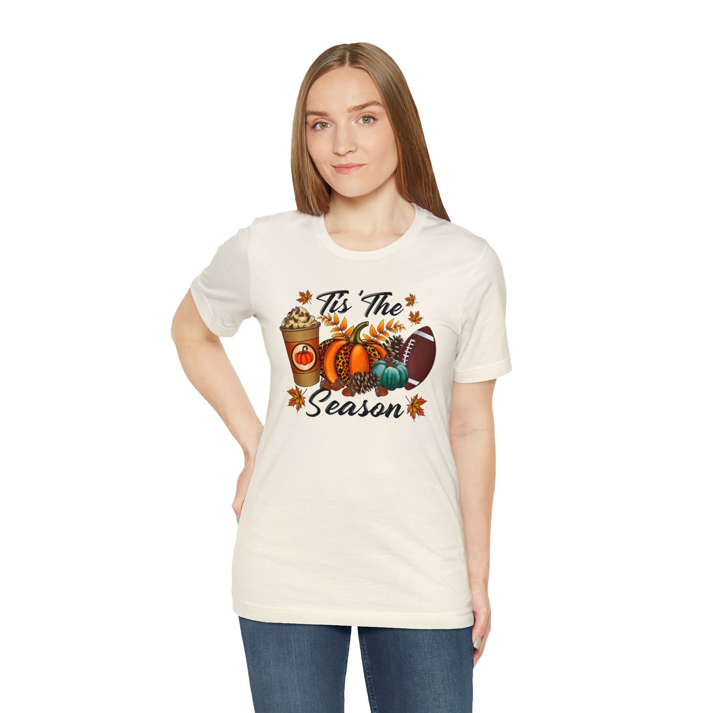 Tis' the Season Tee - Where Pumpkins, Pinecones, Coffee, and Football Unite!