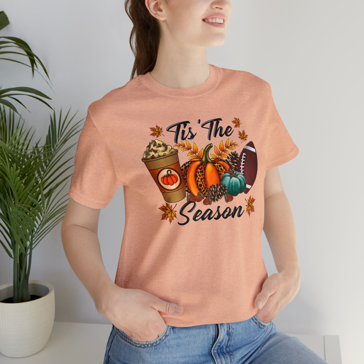 Tis' the Season Tee - Where Pumpkins, Pinecones, Coffee, and Football Unite!