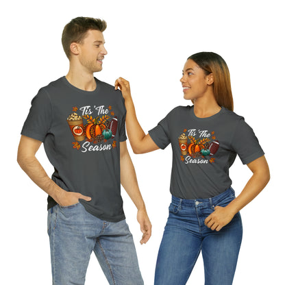 Tis' the Season Tee - Where Pumpkins, Pinecones, Coffee, and Football Unite!