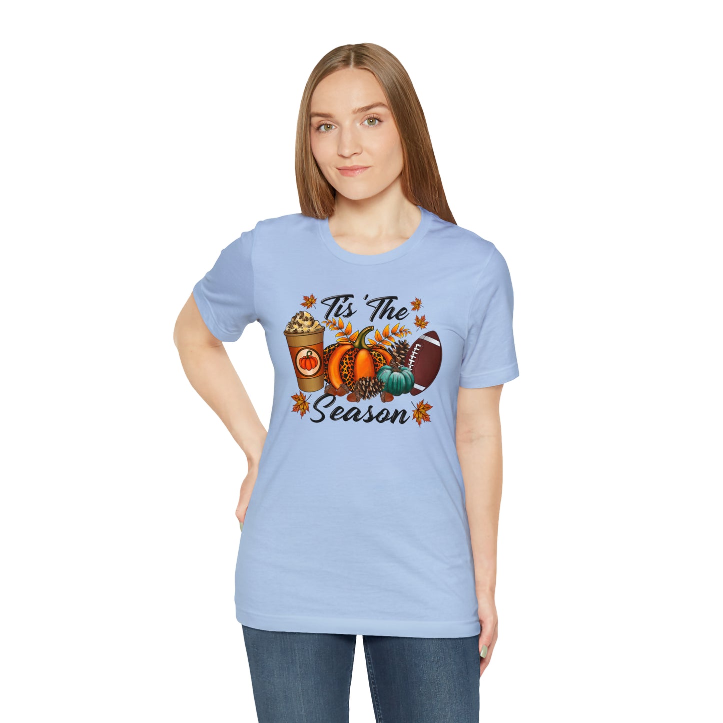 Tis' the Season Tee - Where Pumpkins, Pinecones, Coffee, and Football Unite!