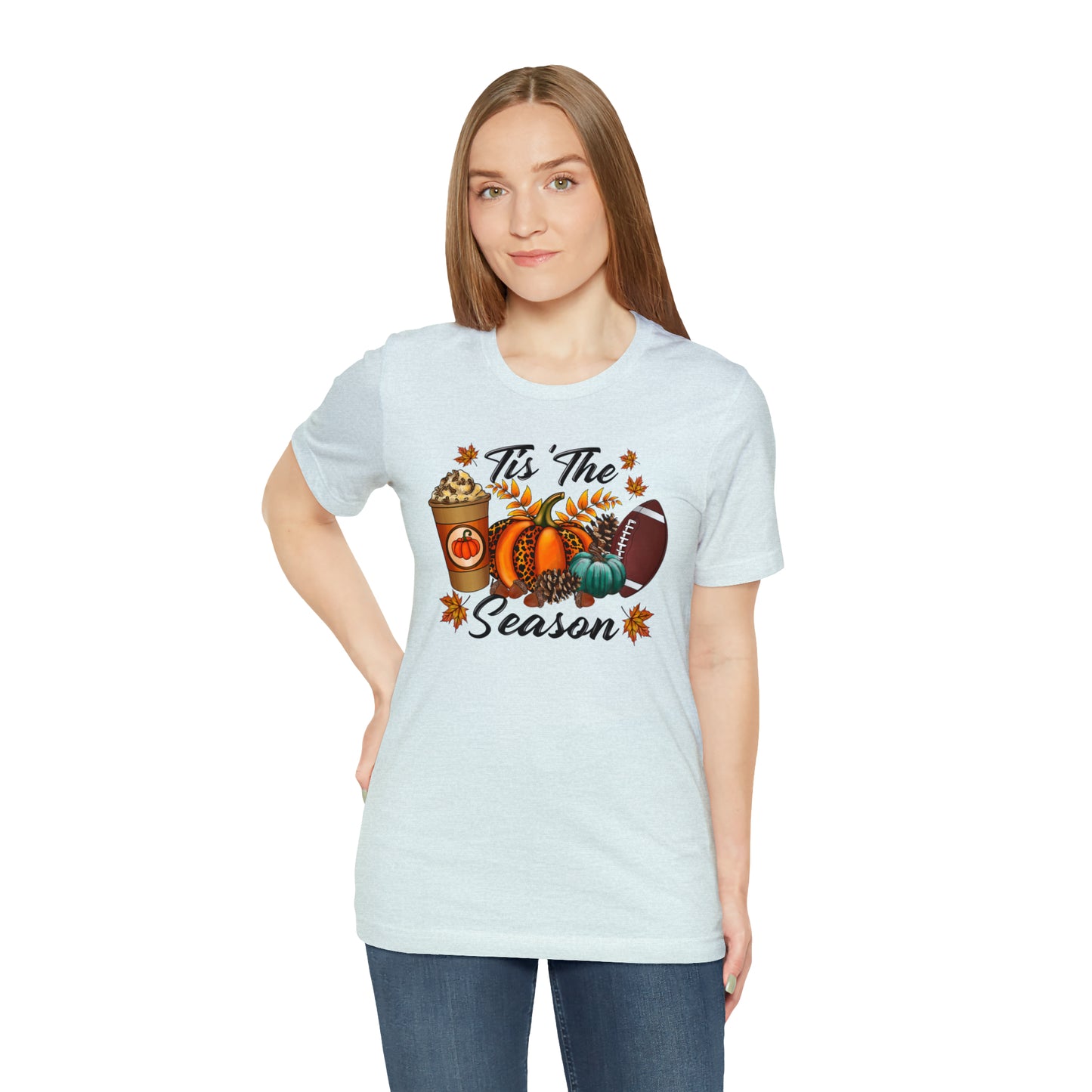 Tis' the Season Tee - Where Pumpkins, Pinecones, Coffee, and Football Unite!