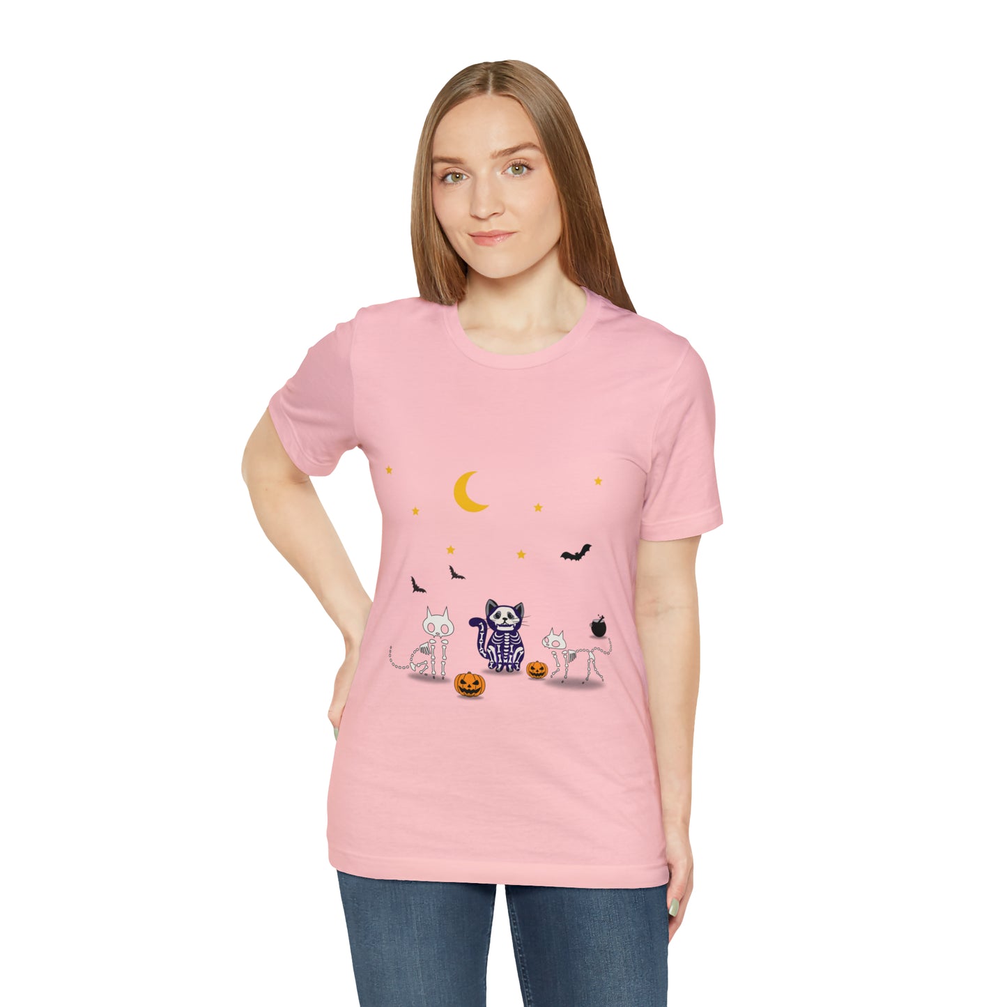 Halloween Cat Skeleton Shirt, Cute Halloween Shirt, Cat Holiday Shirt