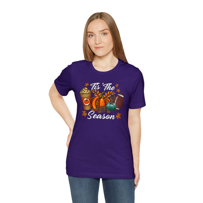 Tis' the Season Tee - Where Pumpkins, Pinecones, Coffee, and Football Unite!