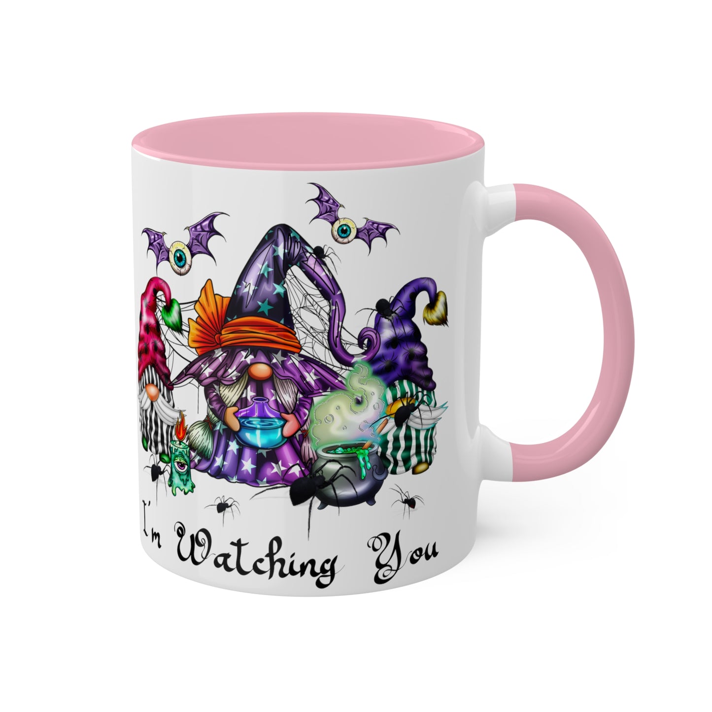 I'm watching you - Hallwoeen gnome 2 Color Mug, 11oz