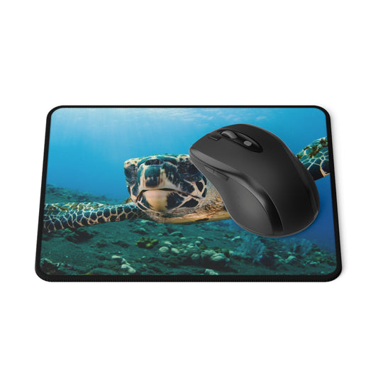 Sea Turtle Serenity Mousepad: Surfing Through Your Workday, Non-Slip Mouse Pad