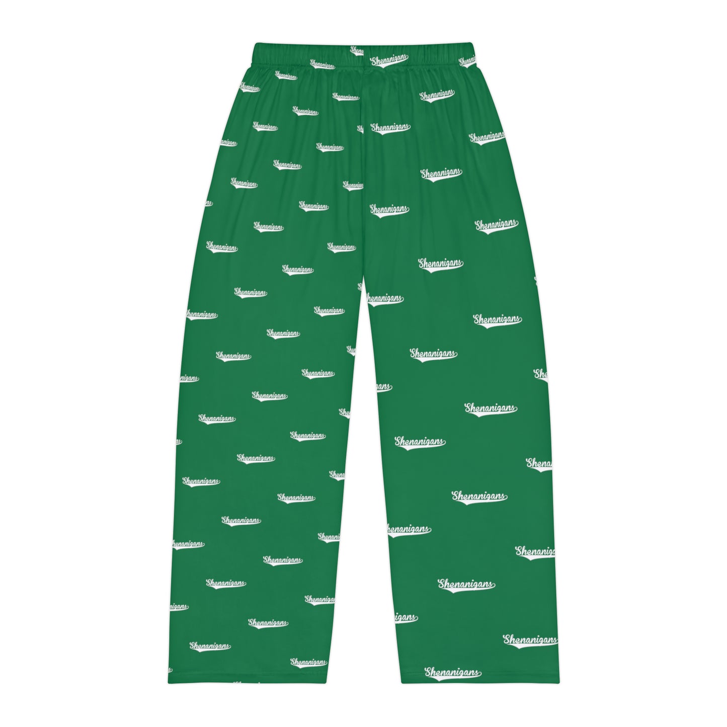 Green Shenanigans Men's Pajama pants bottoms, funny shenanigans PJ's, St. Patty's day pants