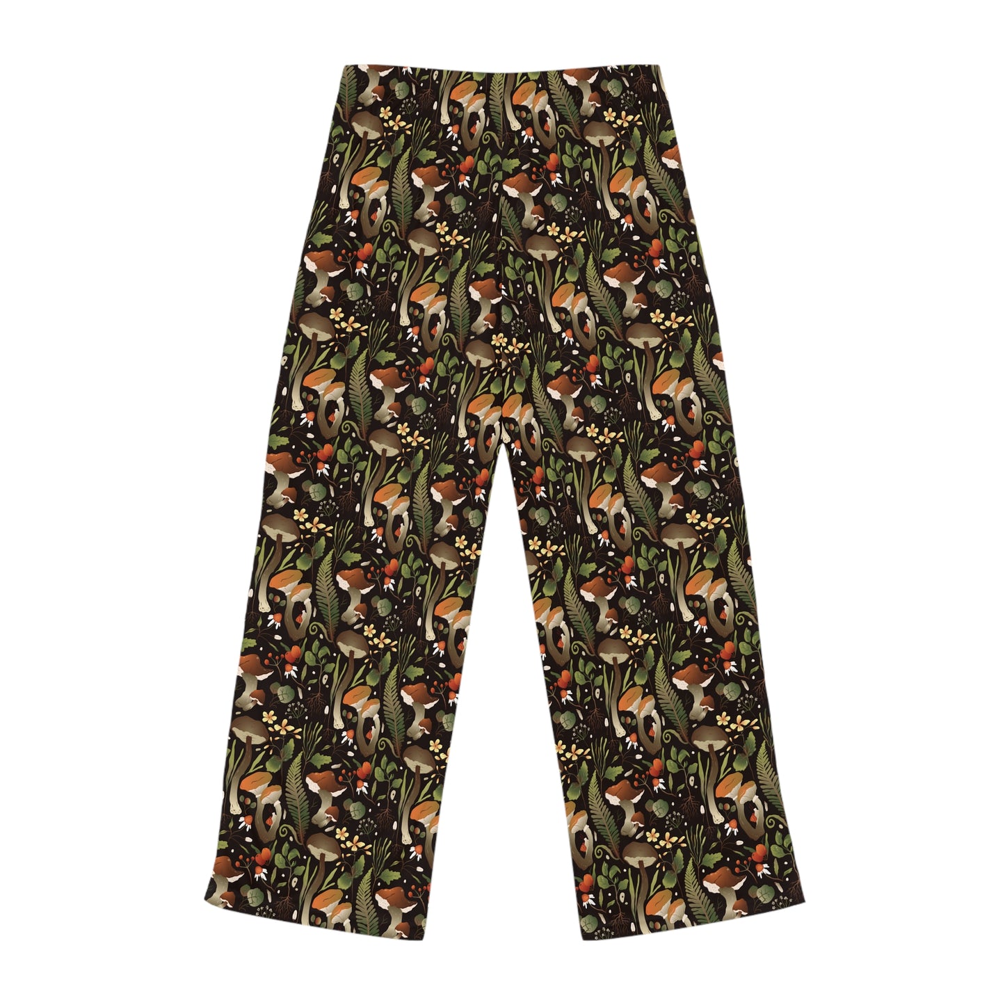 Cozy Mushroom Print Pajama Bottoms - Unique Fungi Lounge Pants