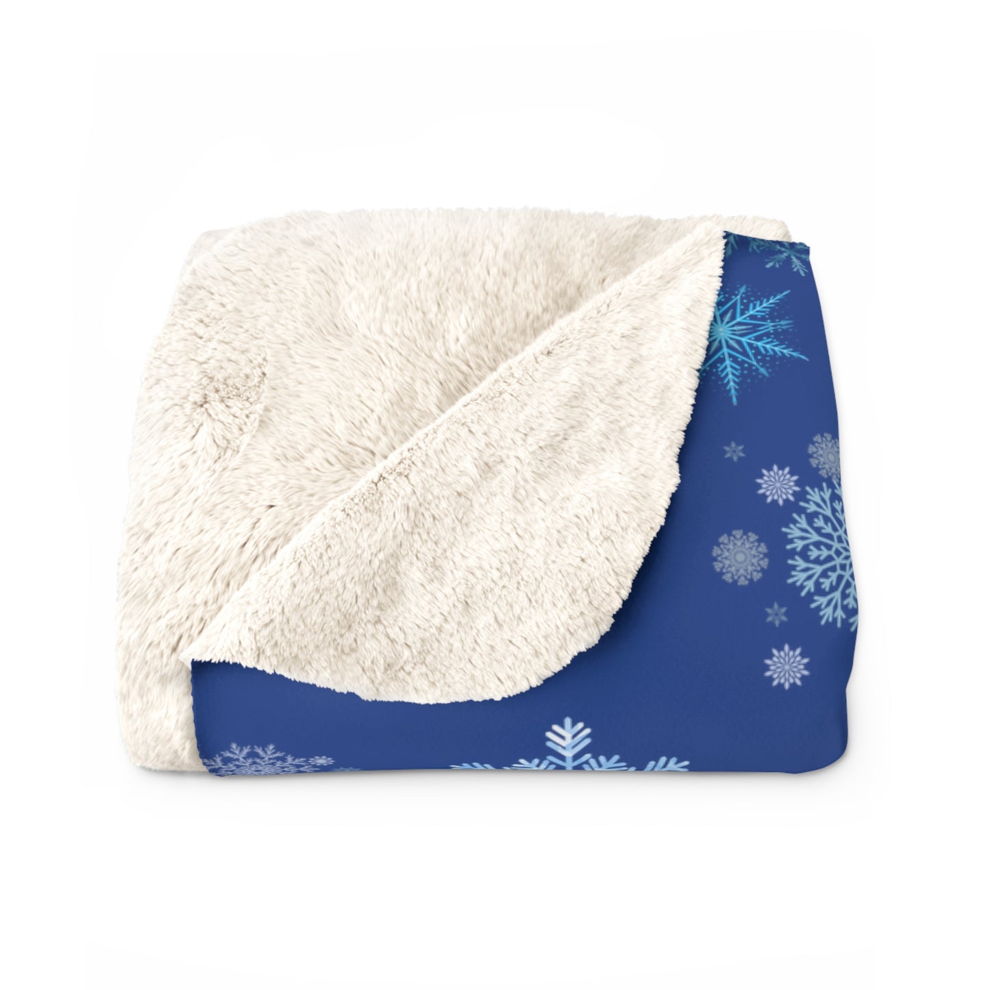 Cozy 'Let It Snow' Fleece Blanket with Snowflake Design - Handcrafted Warmth