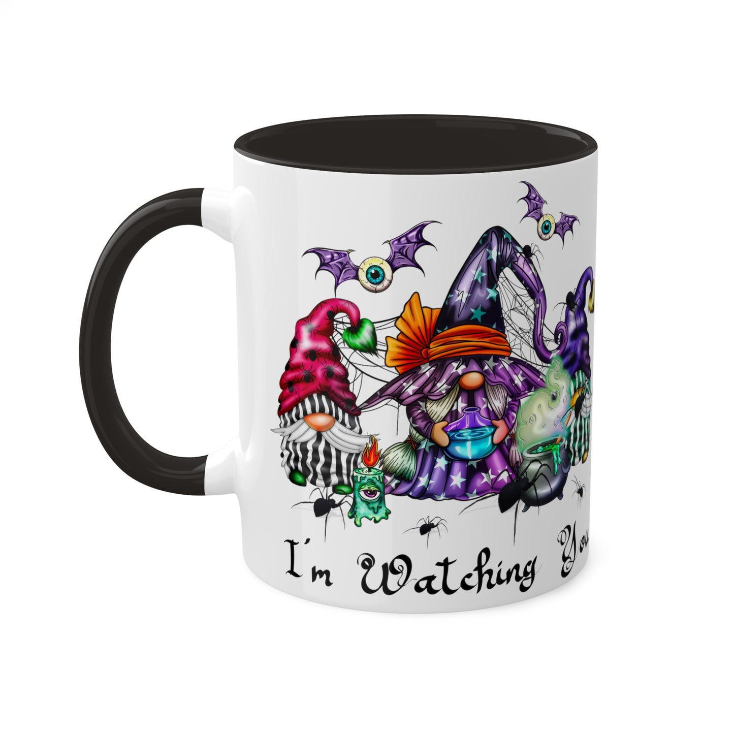 I'm watching you - Hallwoeen gnome 2 Color Mug, 11oz