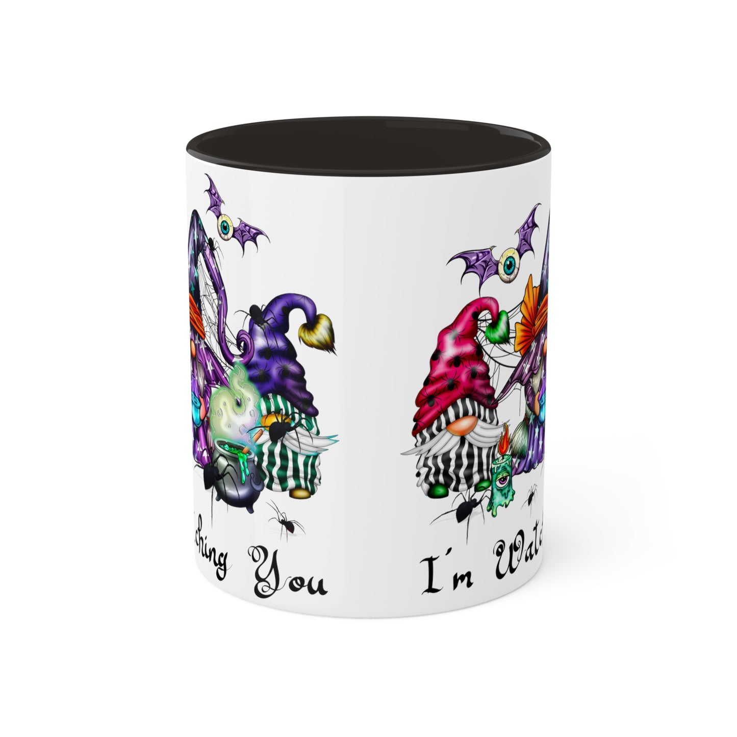 I'm watching you - Hallwoeen gnome 2 Color Mug, 11oz