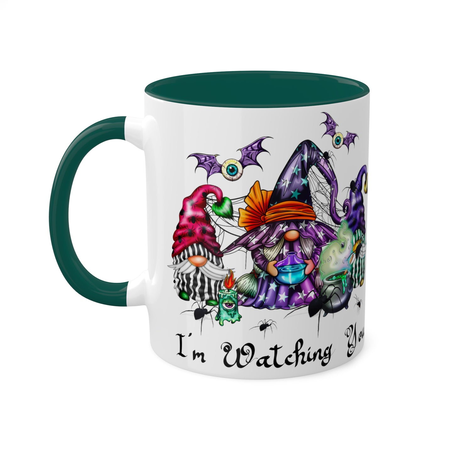 I'm watching you - Hallwoeen gnome 2 Color Mug, 11oz