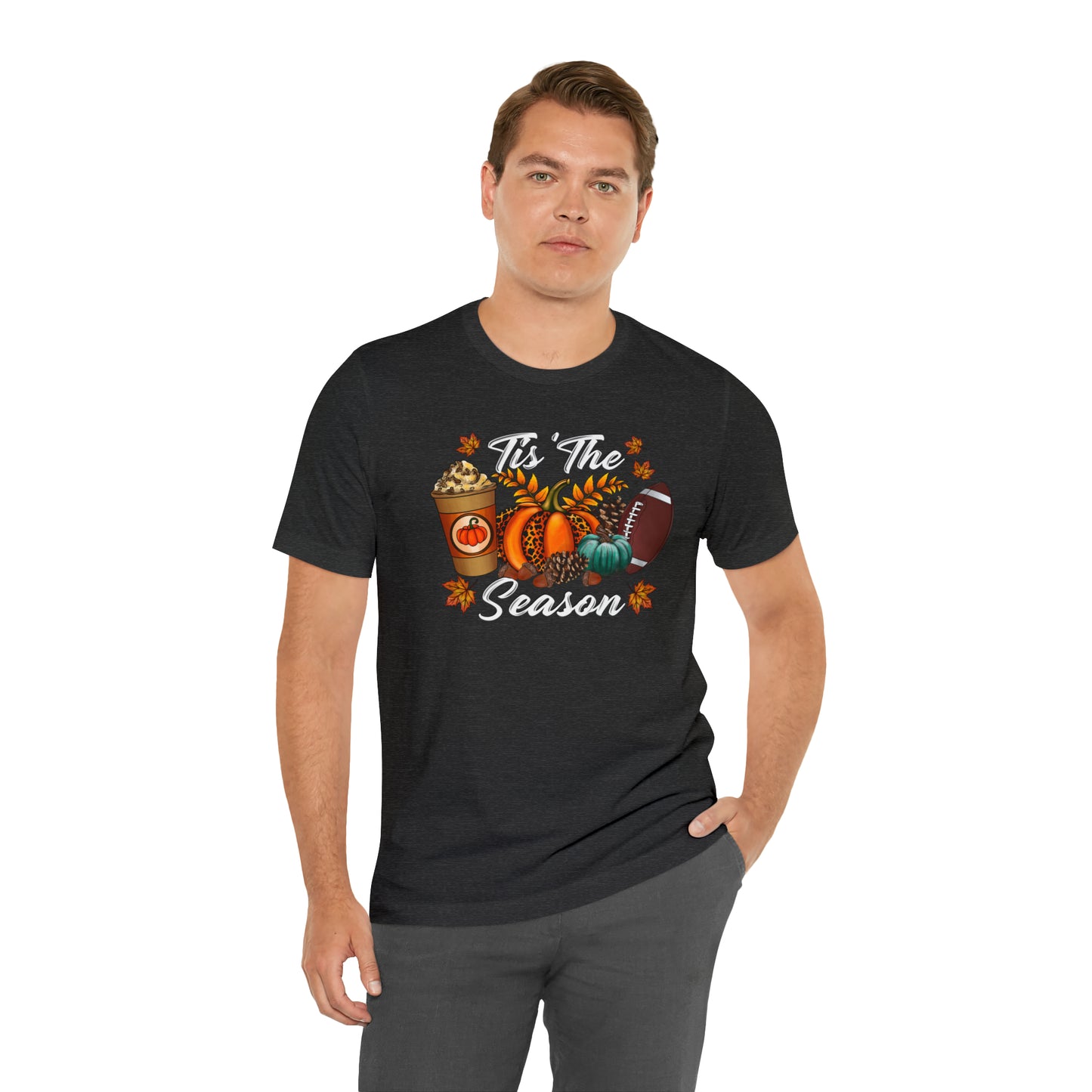 Tis' the Season Tee - Where Pumpkins, Pinecones, Coffee, and Football Unite!