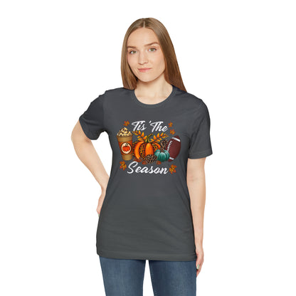 Tis' the Season Tee - Where Pumpkins, Pinecones, Coffee, and Football Unite!