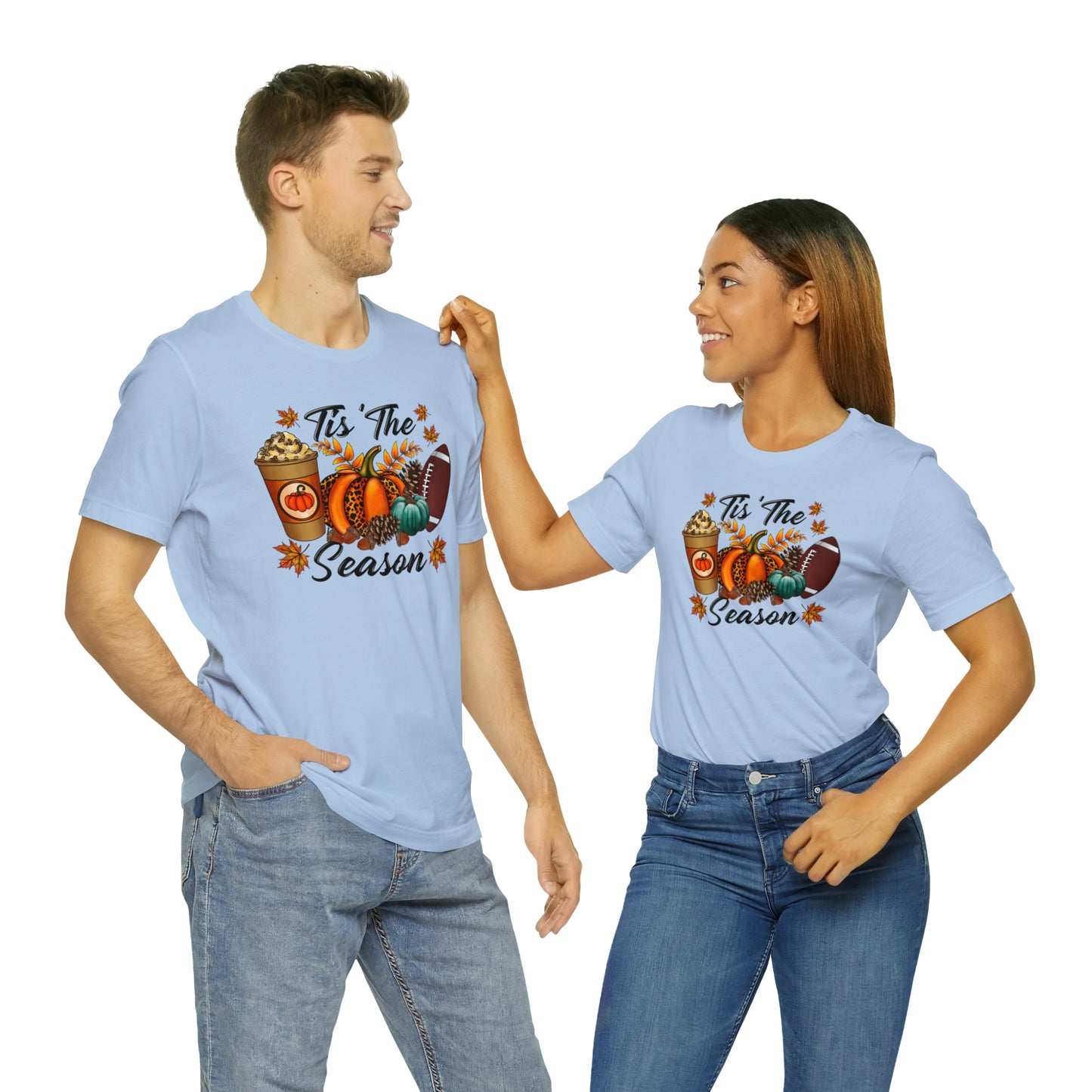 Tis' the Season Tee - Where Pumpkins, Pinecones, Coffee, and Football Unite!