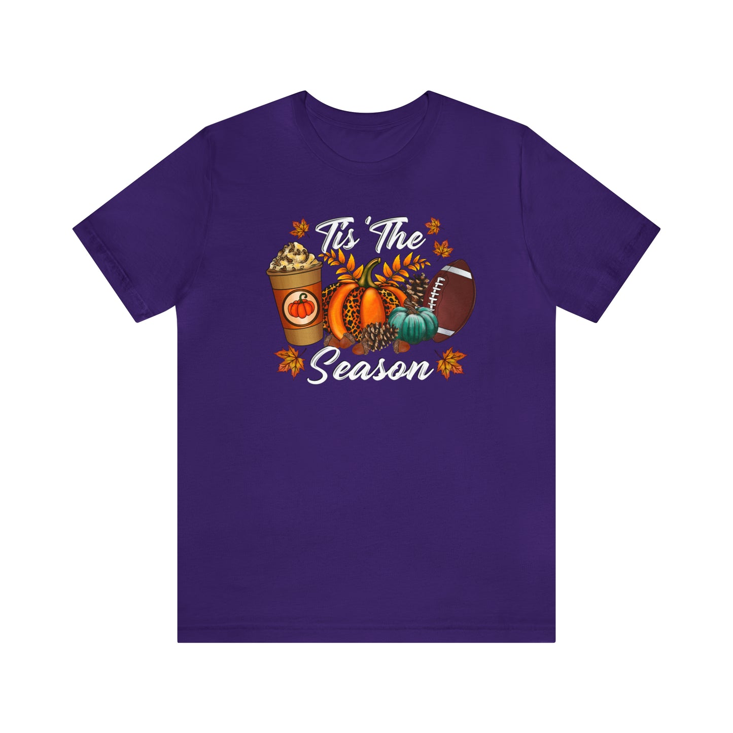 Tis' the Season Tee - Where Pumpkins, Pinecones, Coffee, and Football Unite!