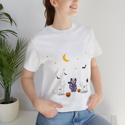 Halloween Cat Skeleton Shirt, Cute Halloween Shirt, Cat Holiday Shirt