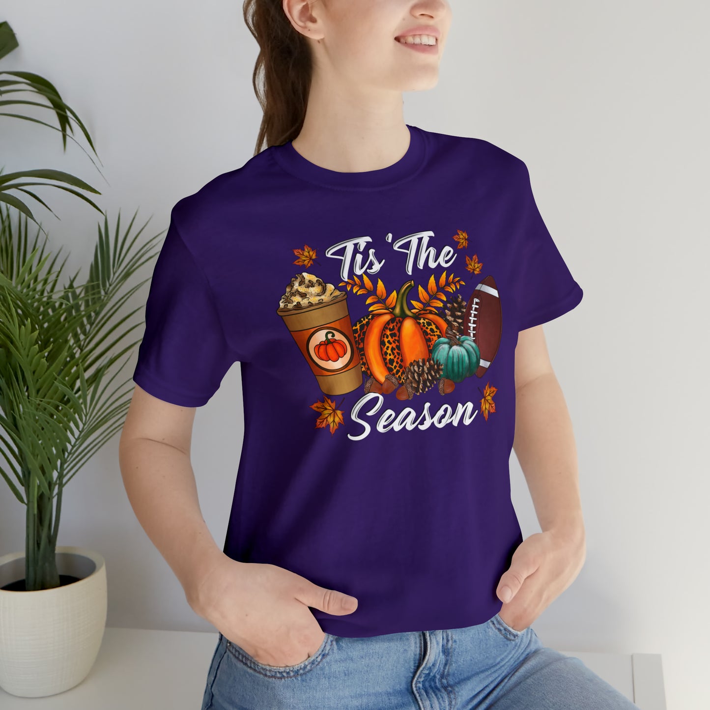 Tis' the Season Tee - Where Pumpkins, Pinecones, Coffee, and Football Unite!