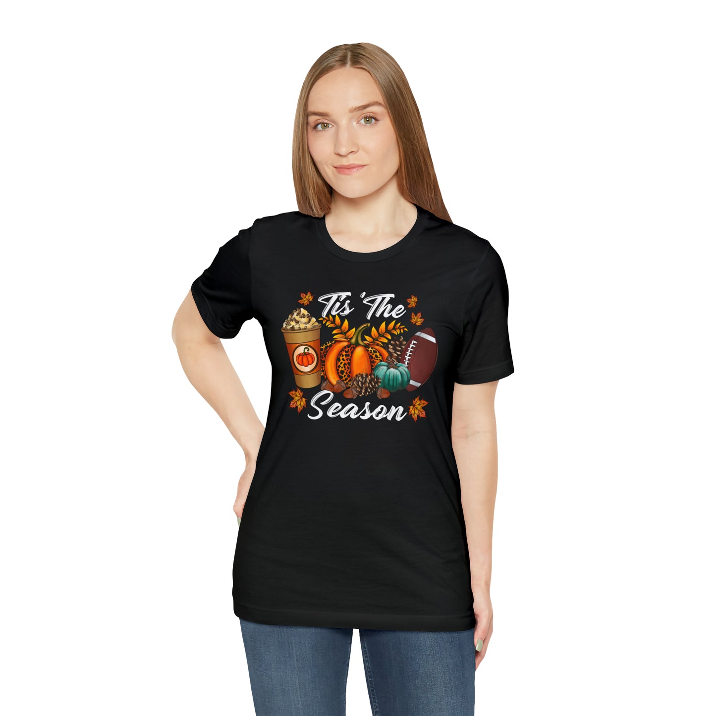 Tis' the Season Tee - Where Pumpkins, Pinecones, Coffee, and Football Unite!