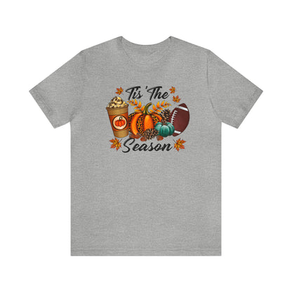 Tis' the Season Tee - Where Pumpkins, Pinecones, Coffee, and Football Unite!