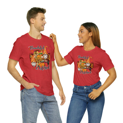 Thankful and Blessed Gnome Truck Tee for Thanksgiving or Fall Gift Giving