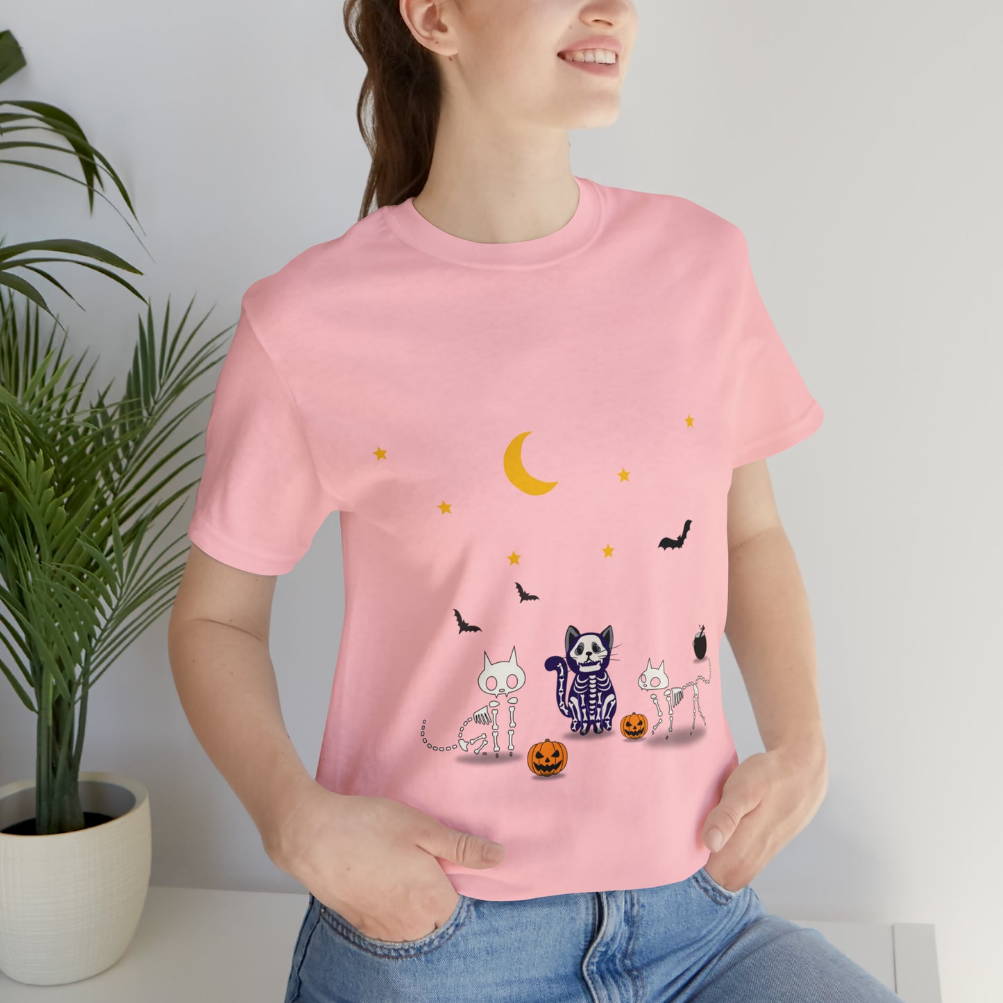 Halloween Cat Skeleton Shirt, Cute Halloween Shirt, Cat Holiday Shirt
