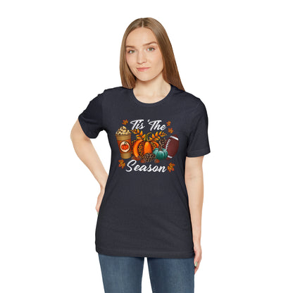 Tis' the Season Tee - Where Pumpkins, Pinecones, Coffee, and Football Unite!