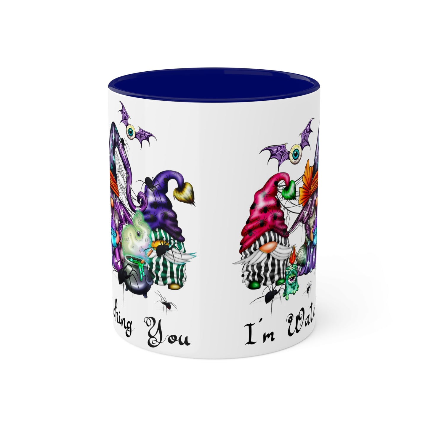 I'm watching you - Hallwoeen gnome 2 Color Mug, 11oz