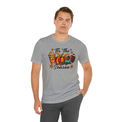 Tis' the Season Tee - Where Pumpkins, Pinecones, Coffee, and Football Unite!