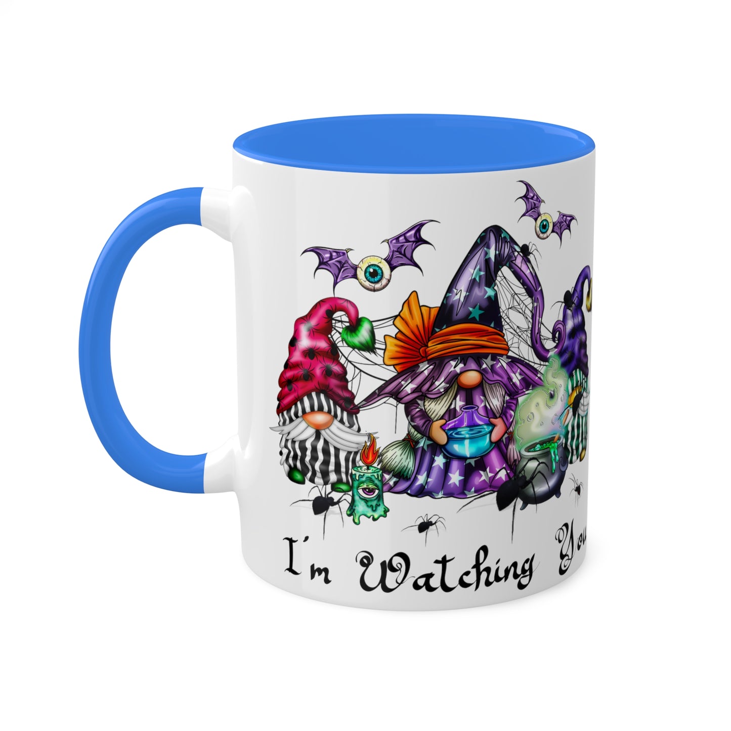 I'm watching you - Hallwoeen gnome 2 Color Mug, 11oz