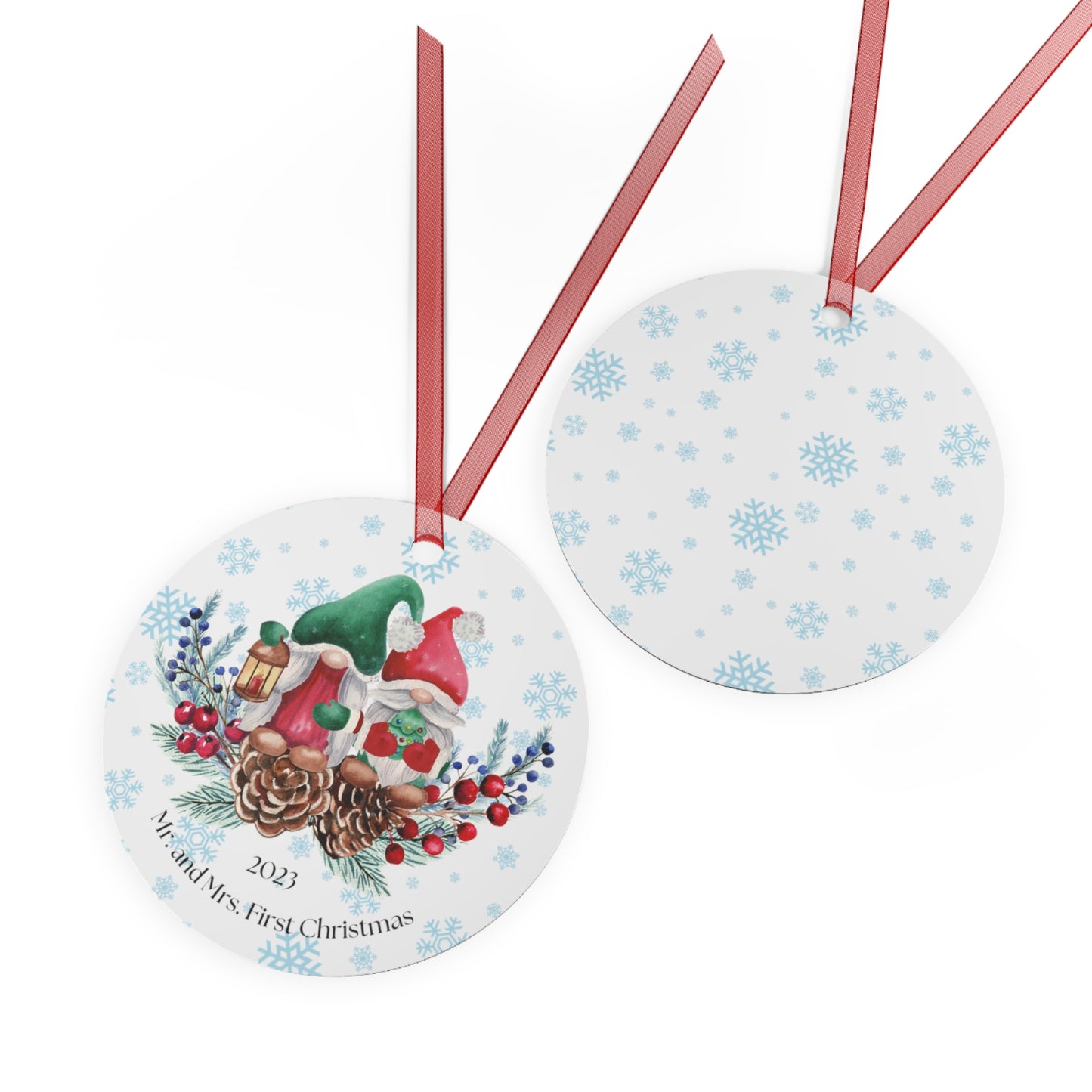 First Christmas Magic: Mr. and Mrs. 2023 Durable Metal Ornament