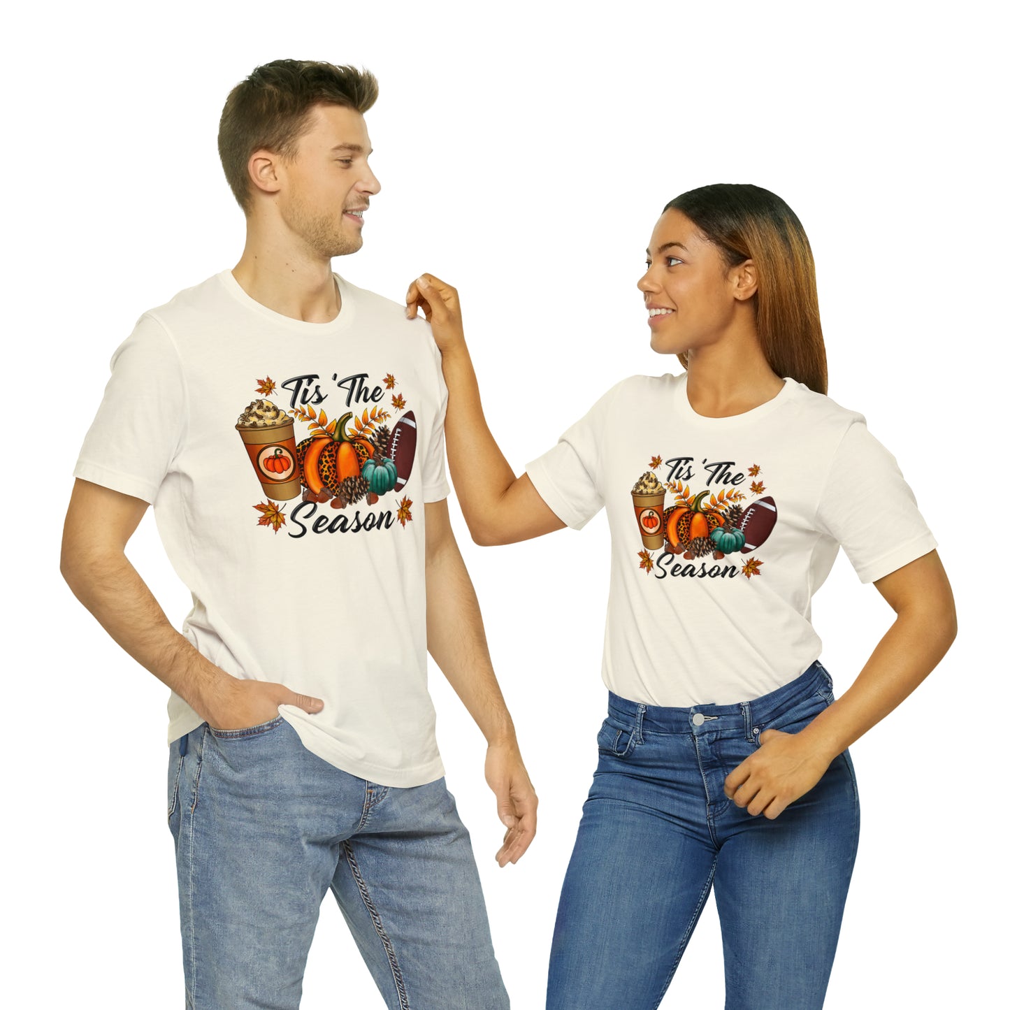 Tis' the Season Tee - Where Pumpkins, Pinecones, Coffee, and Football Unite!