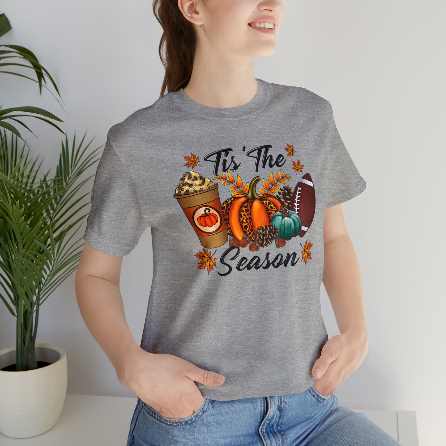 Tis' the Season Tee - Where Pumpkins, Pinecones, Coffee, and Football Unite!