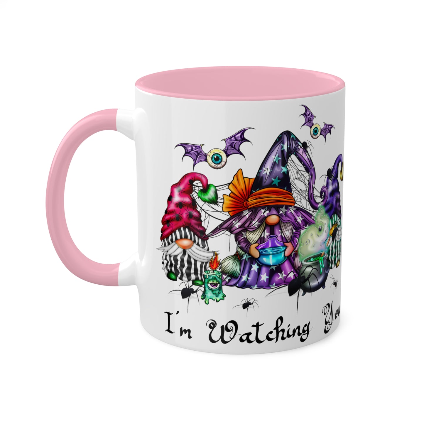 I'm watching you - Hallwoeen gnome 2 Color Mug, 11oz