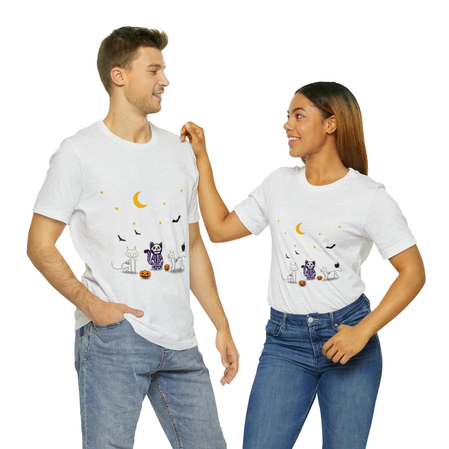 Halloween Cat Skeleton Shirt, Cute Halloween Shirt, Cat Holiday Shirt